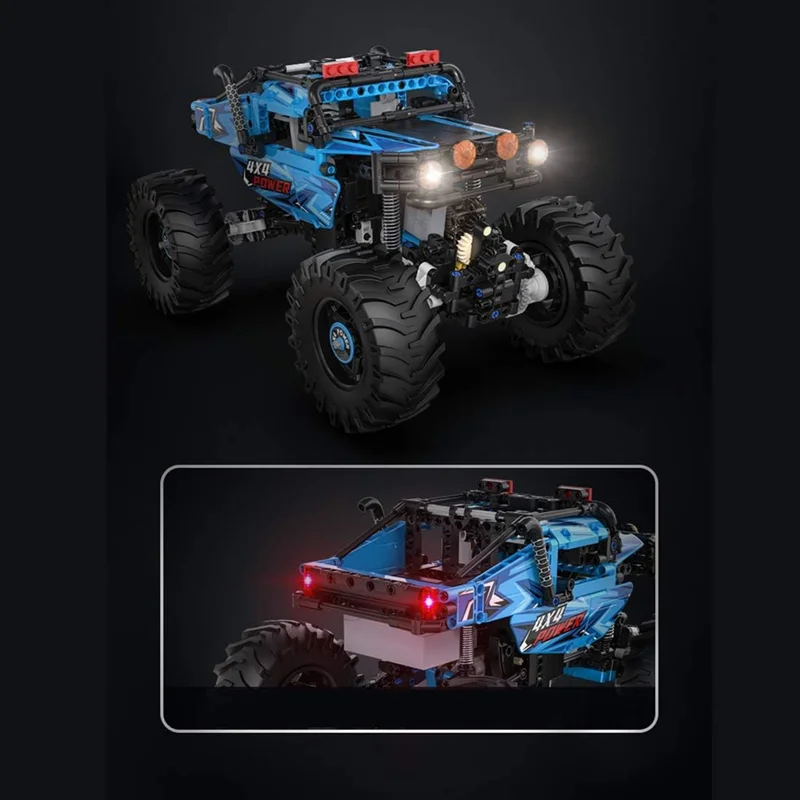 خرید لگو کادا «ماشین کنترلی هیولا اتومبیل RC 4x4 آفرود» CaDa Blocks Monster Truck with Remote Control 4x4 Off-Road C61008W