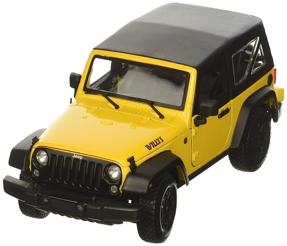 خرید ماشین فلزی مایستو «جیپ رانگلر 2014» ماشین فلزی Maisto 2014 Jeep Willys Wrangler Yellow 31676