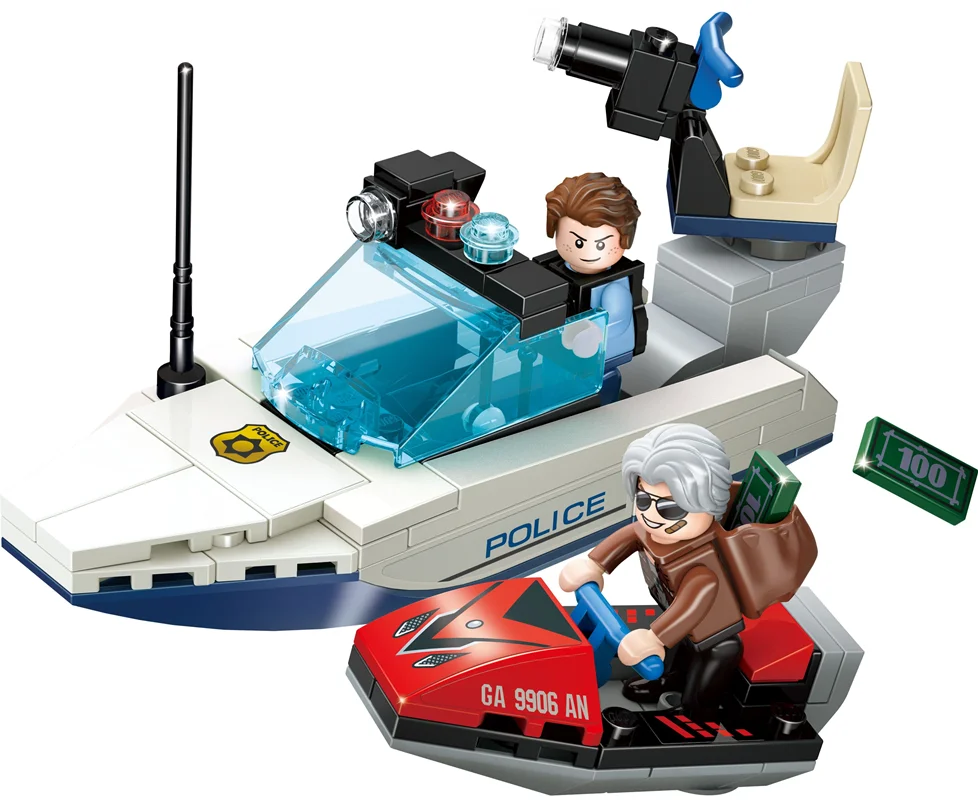 خرید لگو ساختنی زینلکسین گودی «لیوین سیتی، مجموعه دزد و پلیس» لگو  Xinlexin Gudi Lego Livin City 10001A-10001B- 10001C-10001D