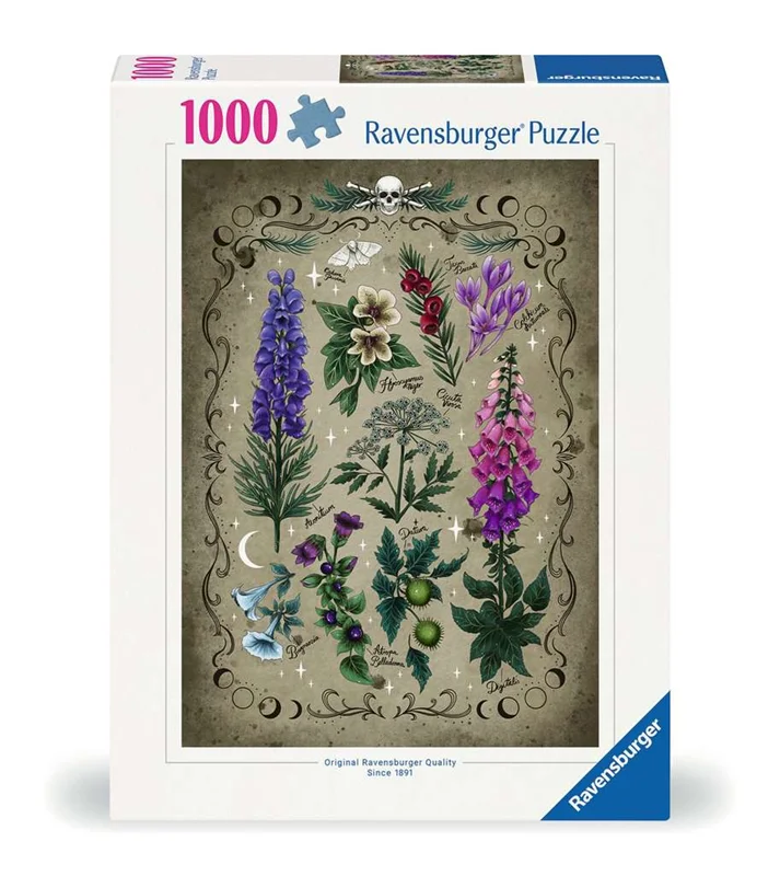 جعبه پازل رونزبرگر 1000 تکه گیاهان سمی Ravensburger Toxic Plants نمای جلوی بستهبندی