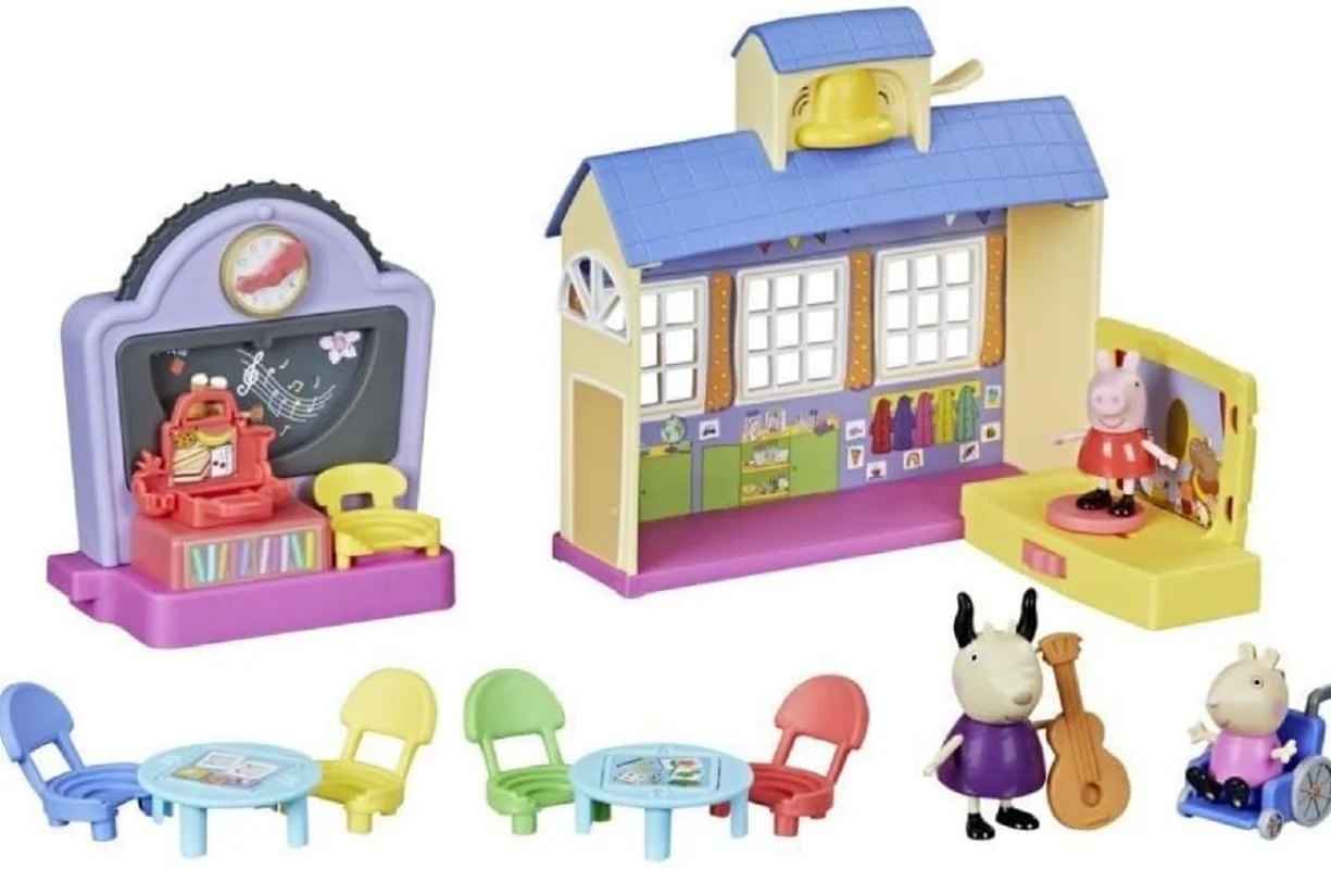 خرید اسباب بازی پپا پیگ «گروه بازی مدرسه پپا با گفتار و صدا» اسباب بازی هازبرو هاسبرو  Hasbro Peppa's School Playgroup La Salle De Class F2166