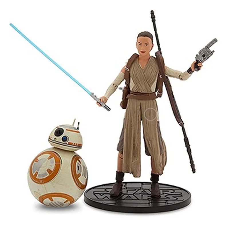 نمای روبرو فیگور ری و بی بی 8 Rey and BB-8 Elite Series Front View