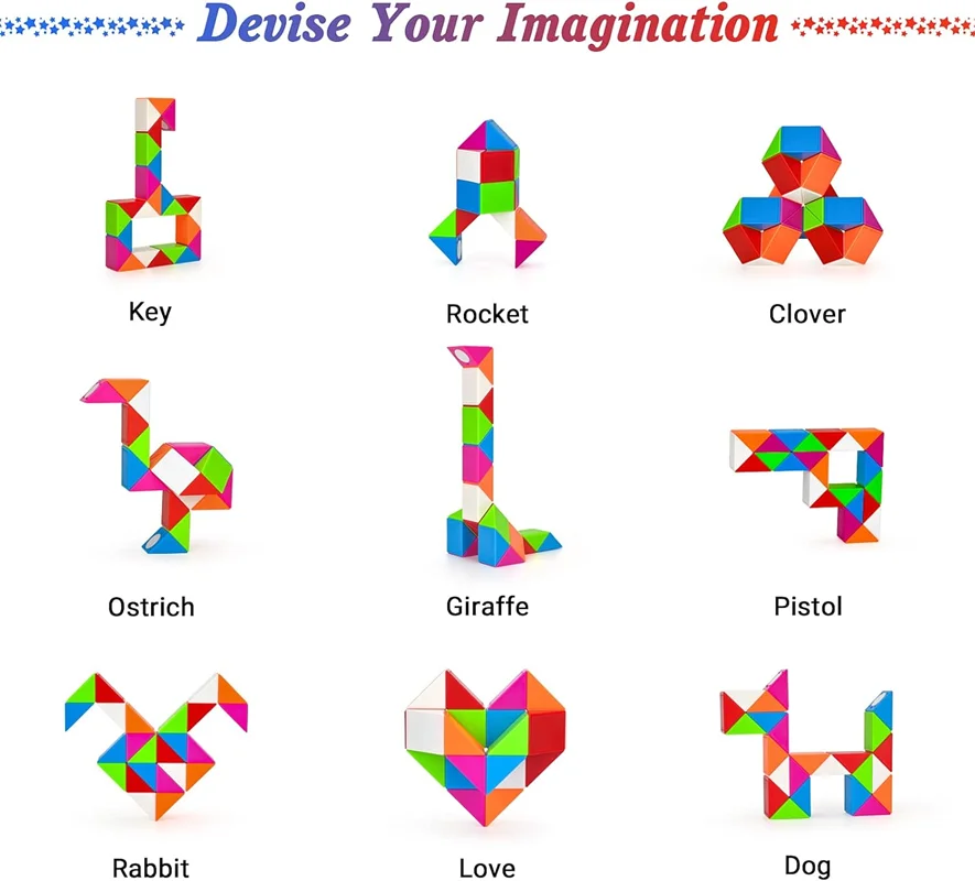اشکال مختلف قابل ساخت با روبیک ماری 24 قطعه