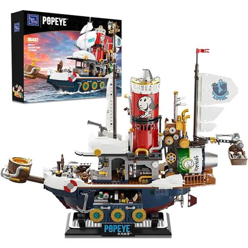 لگو لگو کشتی بخار ملوان زبل شکار گنج پاپآی Pantasy popeye Treasure Hunt Steamship