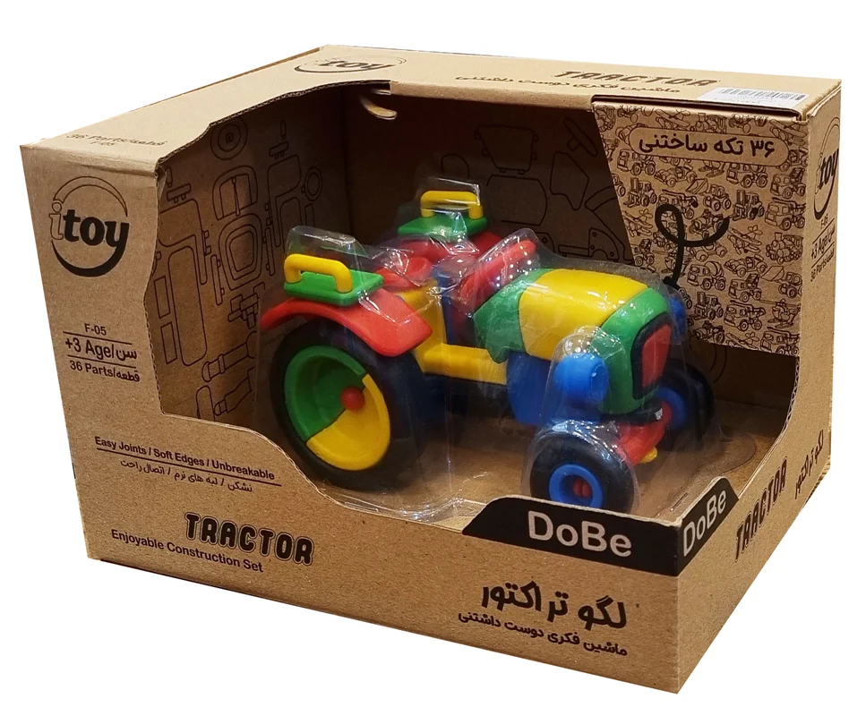 خرید بازی فکری ساختنی دوبی بازی «لگو تراکتور» Itoy DoBe Tractor Lego F-05