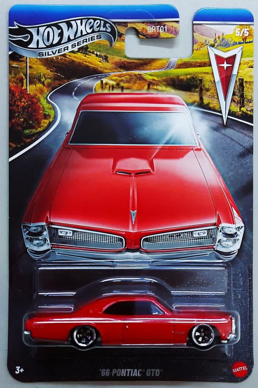 ماشین هات ویلز پریمیوم سری سیلور 66 پونتیاک جی تی او مدل Premium Silver Series 66 Pontiac GTO