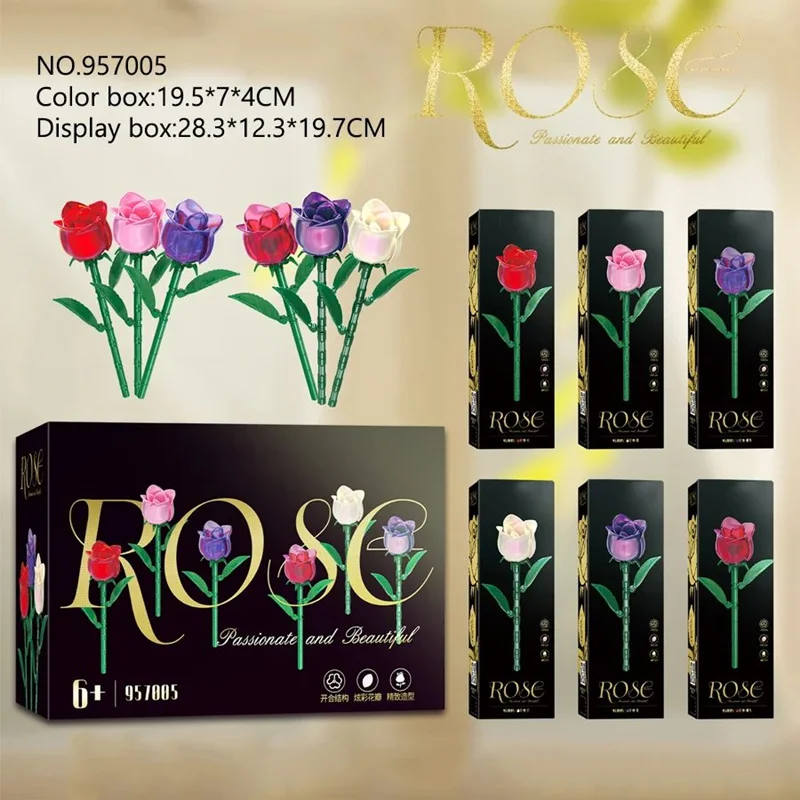 لگو گل رز  تمامی گل ها در جعبه Rose Flower 9570052