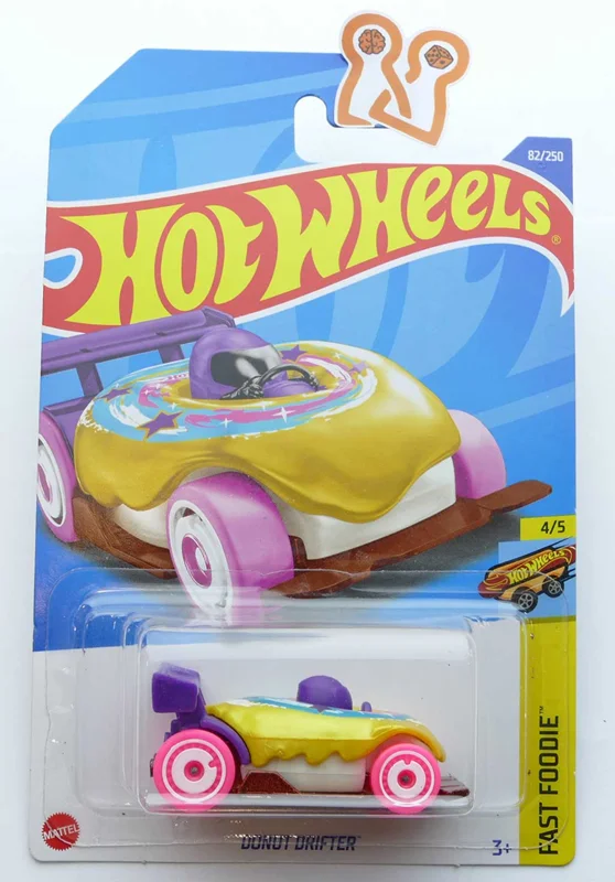 تصویر نمای جانبی ماشین فلزی هات ویلز دونات دریفتر Fast Foodie Hot Wheels Donut Drifter