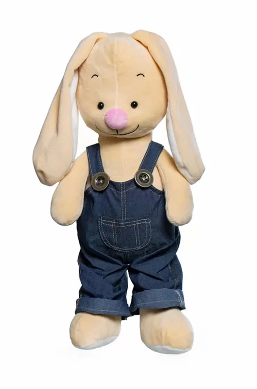 خرید اسباب بازی عروسک پولیشی یانیک تویز «خرگوش لباس جین پسر و دختر» Yanic Toys Rabbit denim clothes girl and boy Plush Doll AF100238A-B