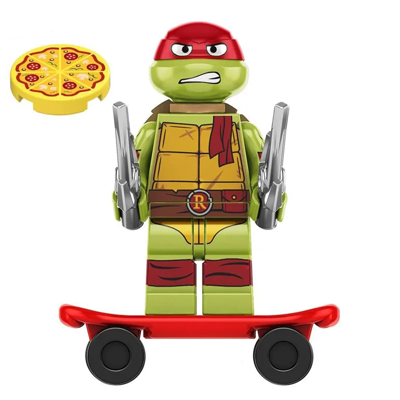 لگو رافائل خرید آدمک لگویی فله مینی فیگور لگویی «رافائل از سری لاک پشت های نینجا» Kopf Teenage Mutant Ninja Turtles Series Minifigures Raphael KF3002