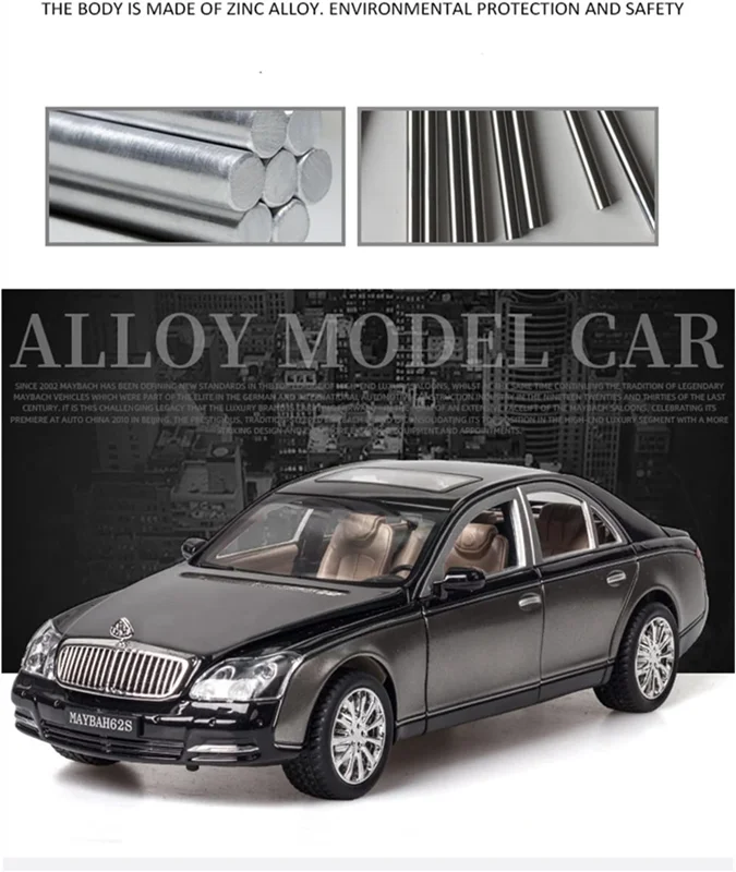 خرید ماشین فلزی ایکس ال جی «62S مرسدس میباخ» ماشین فلزی XLG Diecast Car Model Mercedes Maybach 62S 2003 M929H