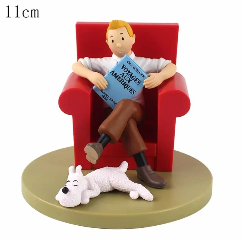 خرید اکشن فیگور های «تَنتَن نشسته روی مبل به همراه میلو» Action Figure The Adventures of Tintin, Tintin Sitting Red Sofa
