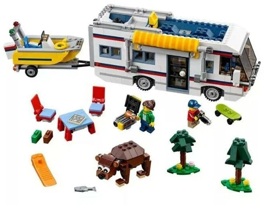 خرید لگو بریک آرشیتکت «کمپینگ تعطیلات» Building Blocks Brick Architect Holiday camping car yacht villa  3117