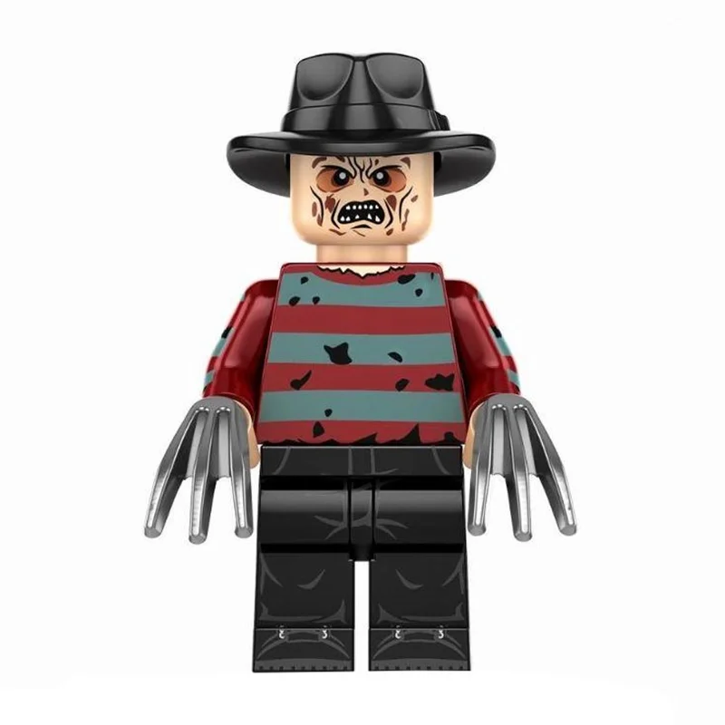 مینی فیگور فردی کروگر Freddy Krueger از جلو با کلاه مشکی و دستکش تیغهدار