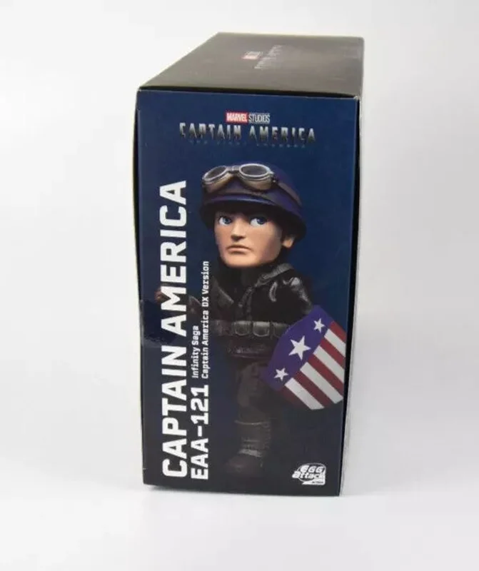 نمای جانبی جعبه بستهبندی فیگور کاپیتان آمریکا - Packaging box of Captain America figure