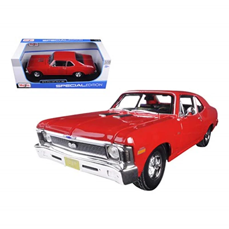 خرید ماشین فلزی مایستو «شورولت نوا 1970 Ss» ماشین فلزی Maisto 1970 Chevrolet Nova Ss Coupe Red 31132