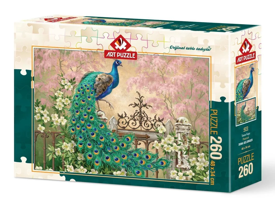 خرید آرت پازل 260 تکه «طاووس»  Heidi Art Puzzle Peacock 260 Pieces 4272