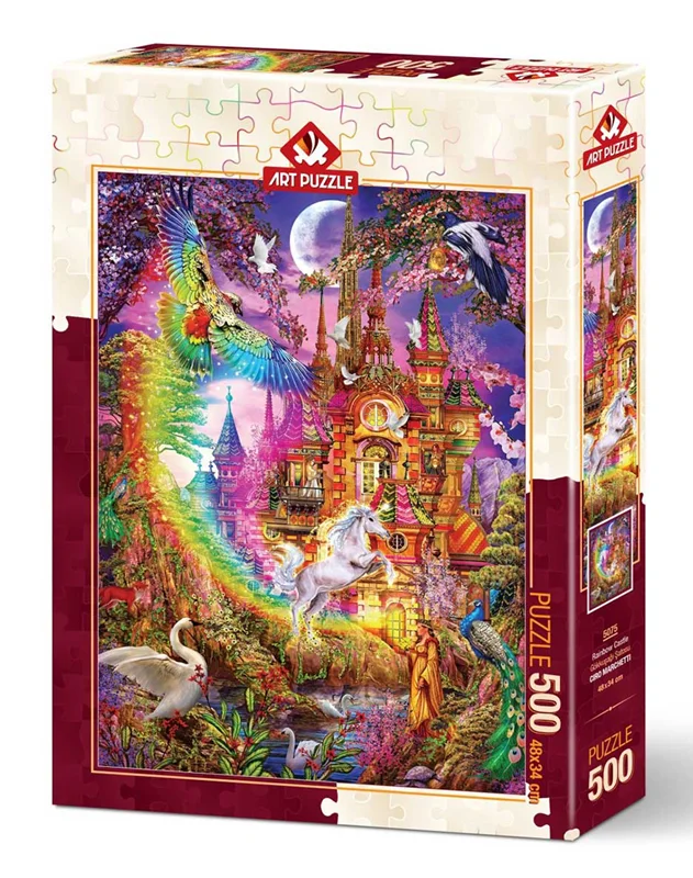 پازل قلعه، پازل رنگین کمان،  خرید پازل آرت 500 تکه پازل «قلعه رنگین کمان» Art Puzzle Rainbow Castle 500 pcs 5075