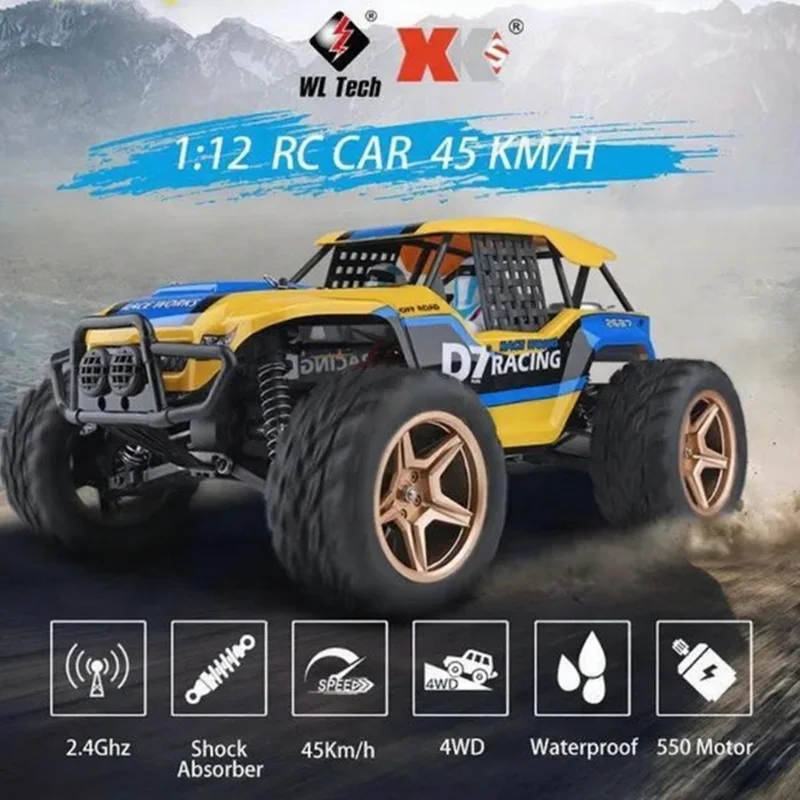 تصویر ماشین کنترلی آفرود راک کراولر Rock Crawler D7 با نمایش ویژگیها