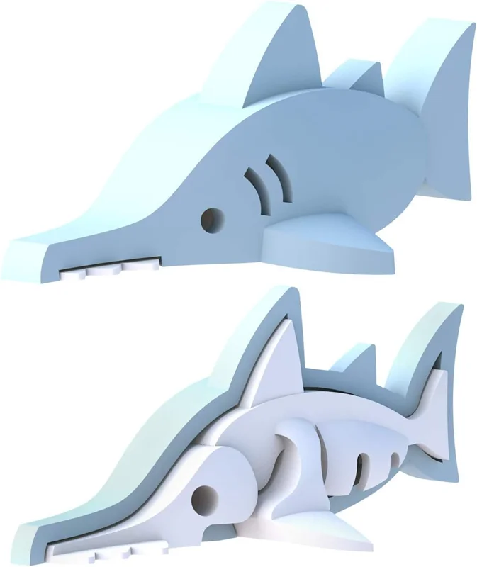 خرید بازی فکری ساختنی دایناسور 3 بعدی مغناطیسی «ساو شارک» Halftoys 3D Bone Puzzle Magnet Play Ocean friends Saw Shark HOS001