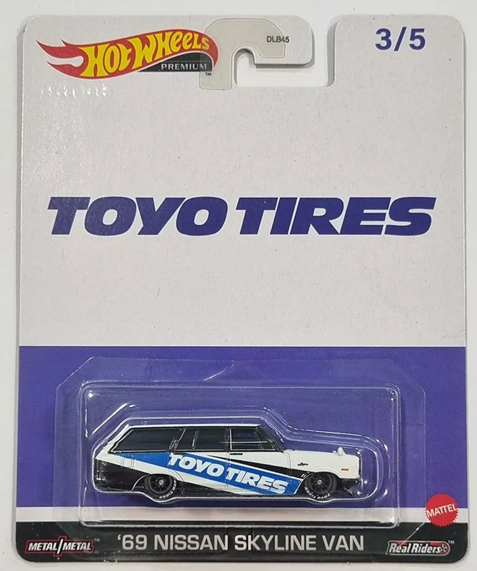 خرید ماشین فلزی هات ویلز ماشین «69 نیسان اسکای لاین» ماشین فلزی Hot Wheels Real Riders Toyo Tires 69 Nissan Skyline Van 3/5 HKD05 Asst.DLB45