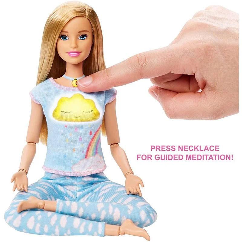 خرید اسباب بازی برند مَتِل «عروسک باربی یوگا، خود مراقبتی و آرامش بخشی» Mattel Toys Barbie Meditations Self-Care Rise & Relax Doll (Light Skin Tone)