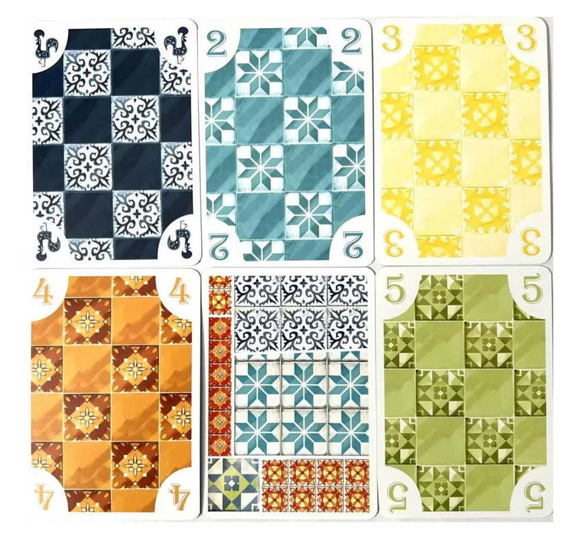 بازی فکری آزول کارتی 5211 Azul – کارتهای بازی چیدهشده