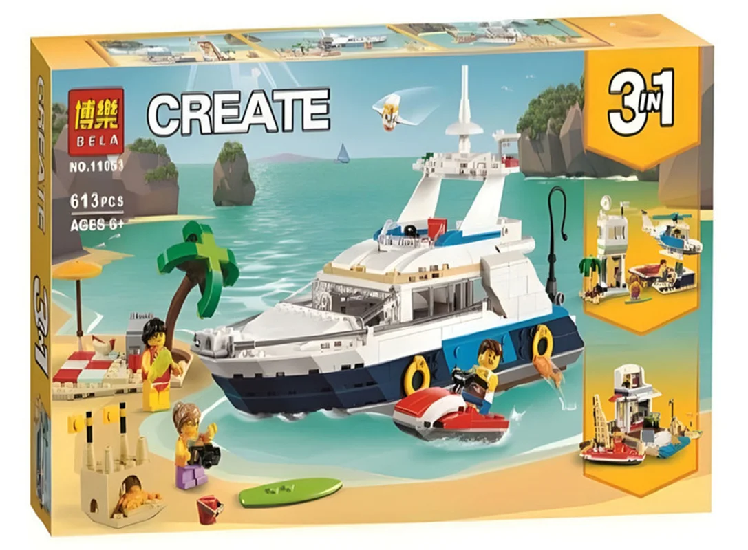 خرید لگو بلا کریت «کشتی تفریحی، ماجراهای دریایی» Lego Bela Crate Sea adventures 3 In 1  11053