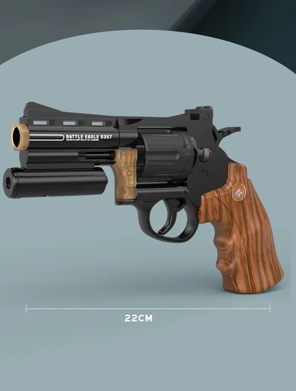 خرید تفنگ اسلحه تیر فومی بوئر «تفنگ هفت تیر تپانچه» Boer Revolver S357 Eva Gun Model Soft Bullet Gun Gb6675