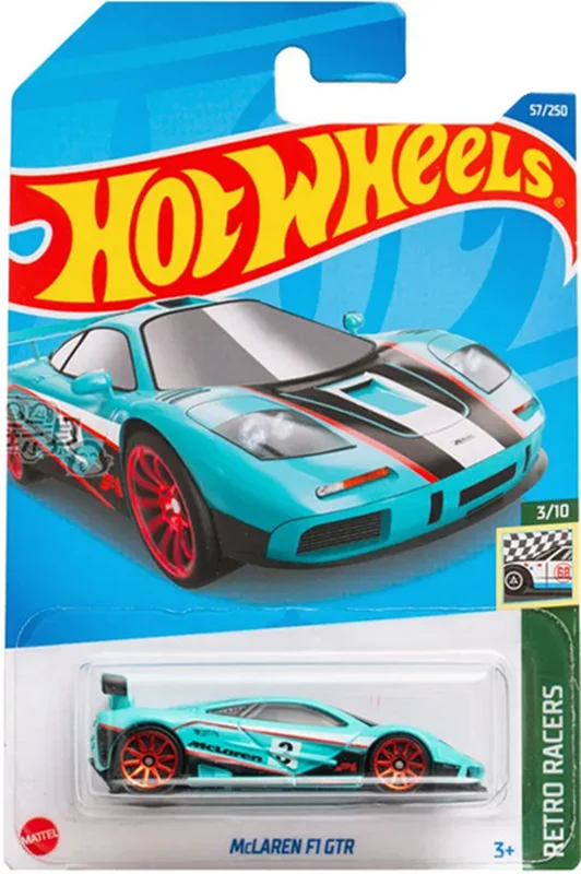 خرید ماشین فلزی ماکت فلزی هات ویلز «مک لرن F1 GTR» ماشین فلزی Hot Wheels Maclaren F1 GTR Retro Racers 3/10  57/250