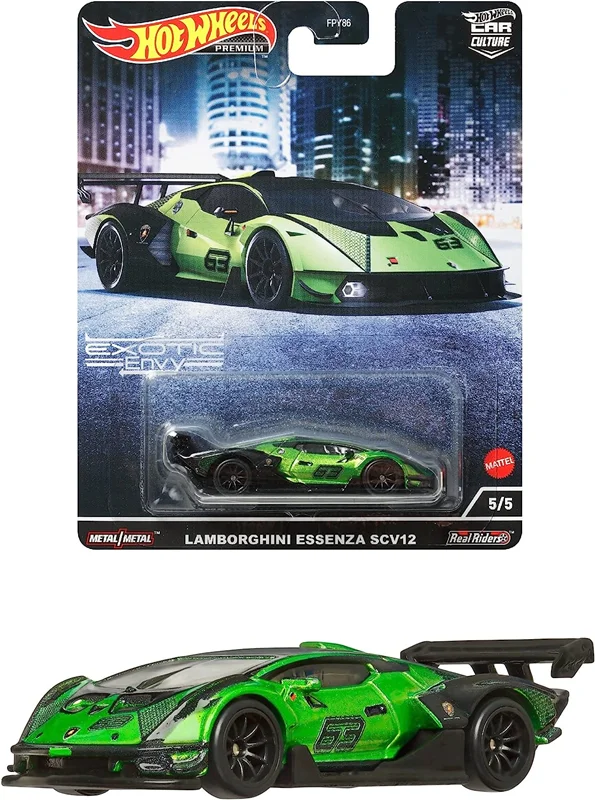 خرید ماشین فلزی ماکت فلزی هات ویلز کار کالچر «لامبورگینی اسنزا SCV12» ماشین فلزی Hot Wheels Car Culture Premium Exotic Envy Lamborghini Essenza SCV12 5/5 HCJ29