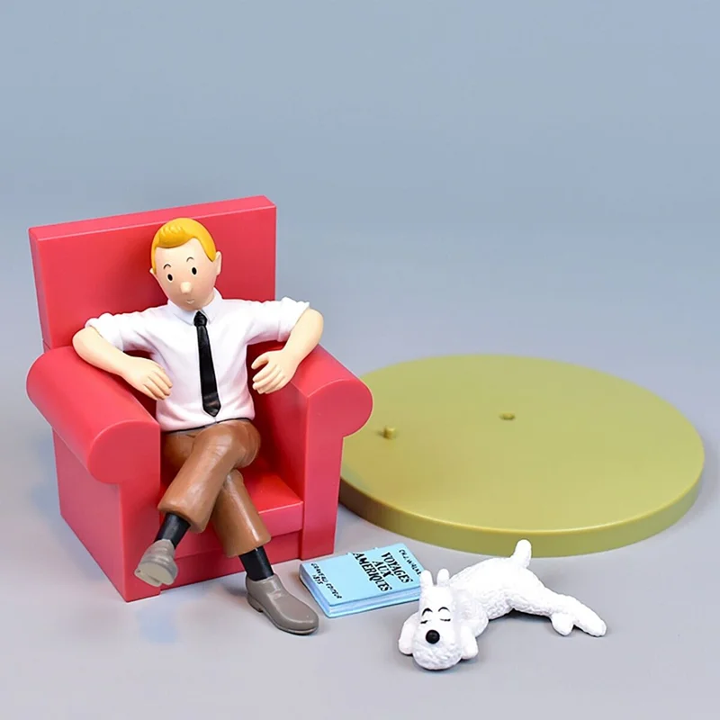 خرید اکشن فیگور های «تَنتَن نشسته روی مبل به همراه میلو» Action Figure The Adventures of Tintin, Tintin Sitting Red Sofa