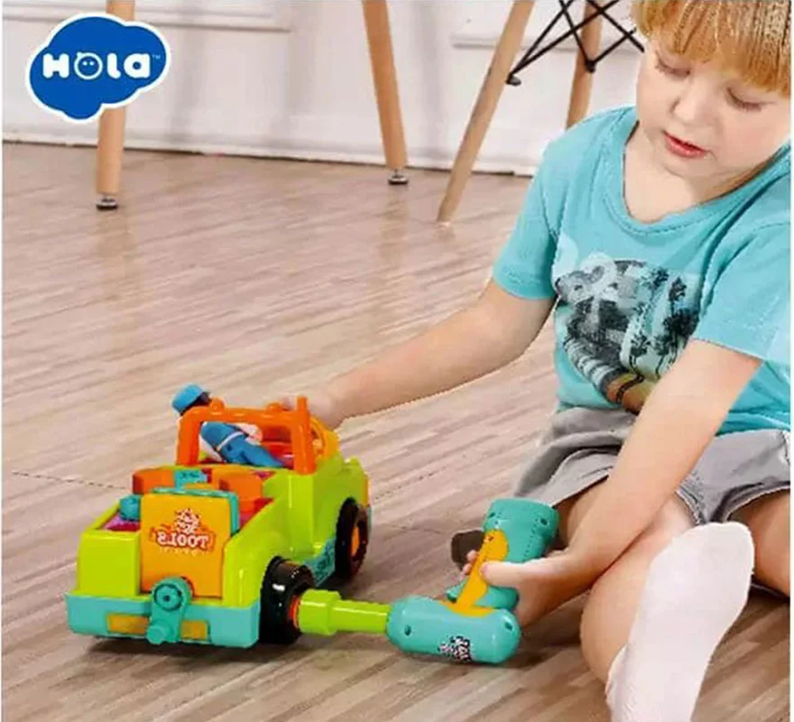 خرید اسباب بازی هولا تویز هولی تویز هالی تویز «ماشین آموزشی کامیون ابزار مکانیکی» Hola Toys Car Handyman truck No.6109