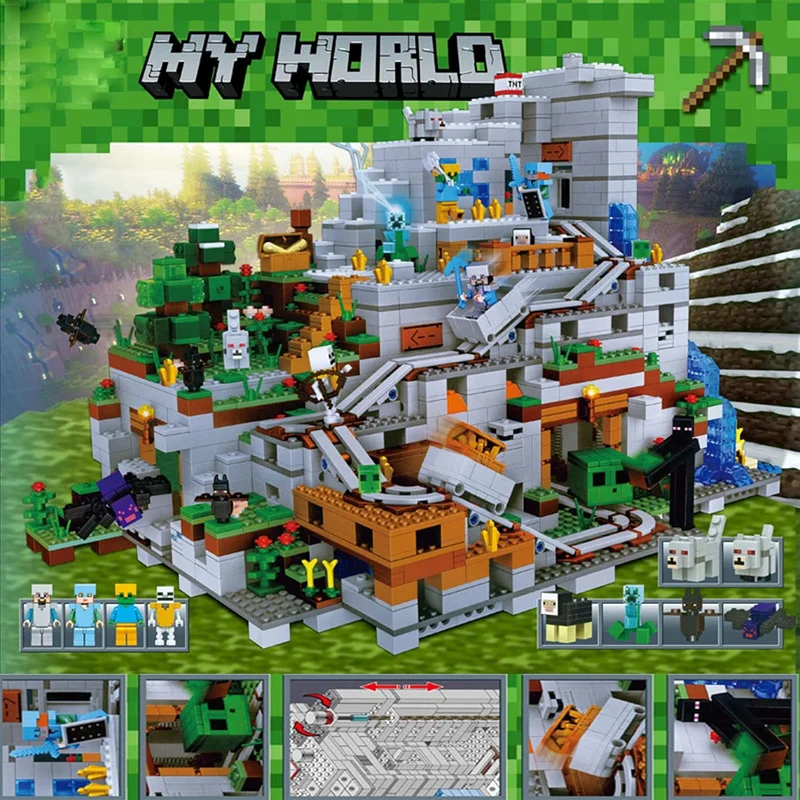 لگو ماینکرفت غار کوهستان Lego My World Minecraft Mountain Cave 76010
