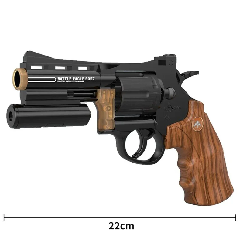 خرید تفنگ اسلحه تیر فومی بوئر «تفنگ هفت تیر تپانچه» Boer Revolver S357 Eva Gun Model Soft Bullet Gun Gb6675