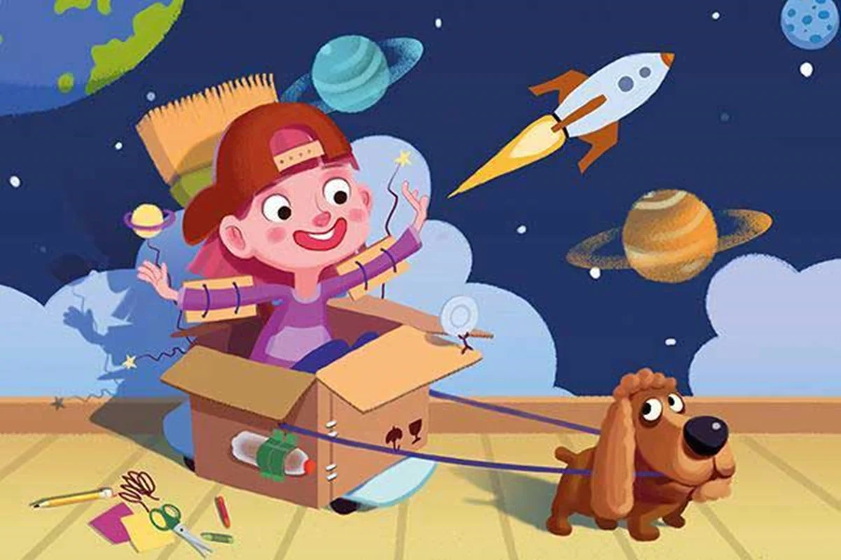 خرید آرت پازل کودکان چوبی 50 تکه «فضانورد کوچک»  Heidi Art Puzzle Kids Little Astronaut Wooden Puzzle 50 pcs 5886
