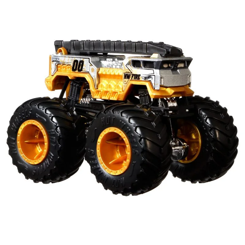 خرید ماشین فلزی ماکت فلزی ماشین فلزی هات ویلز کامیون های هیولا «5 آلارم» ماشین فلزی Hot Wheels Monster Trucks 5 Alaram Stunt Strome FYJ44 1/10 15/75