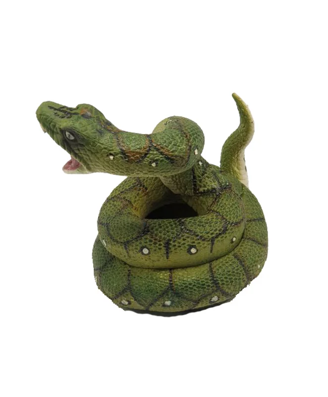 خرید فیگور حیوان وحشی «مار شبح وار دهان باز» فیگور مدل واقعی حیوانات، مجسمه حیوان، مدل شبیه سازی شده حیوان Animal Paradise Spooky Snake Simulation Model Animals Figure PL127-2625