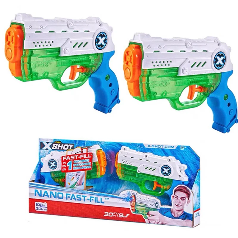 خرید زورو ایکس شات «آبپاش ایکس شات بسته دو تایی نانو فست فیل پر شونده سریع»  Zuru X Shot Nano fast Fill Water Gun 2 Pack 56334