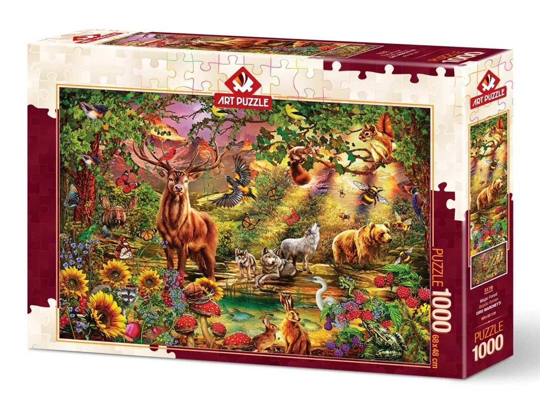 خرید پازل جنگل، پازل جادو، پارل طلسم، آرت پازل 1000 تکه پازل «جنگل طلسم شده» Heidi Art Puzzle Enchanted Forest 1000 pcs 5176