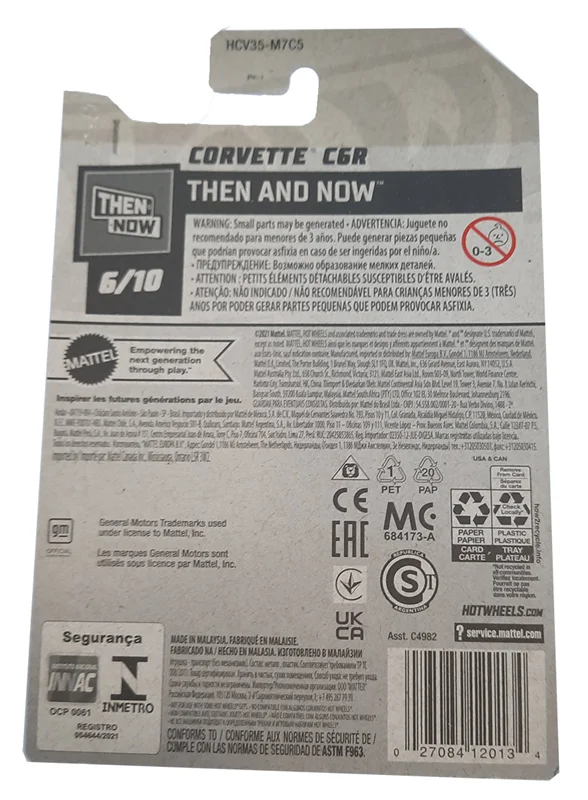 خرید ماشین فلزی هات ویلز ماشین «شورلت C6R» ماشین فلزی Hot Wheels Corvette C6R Then And Now 6/10 233/250