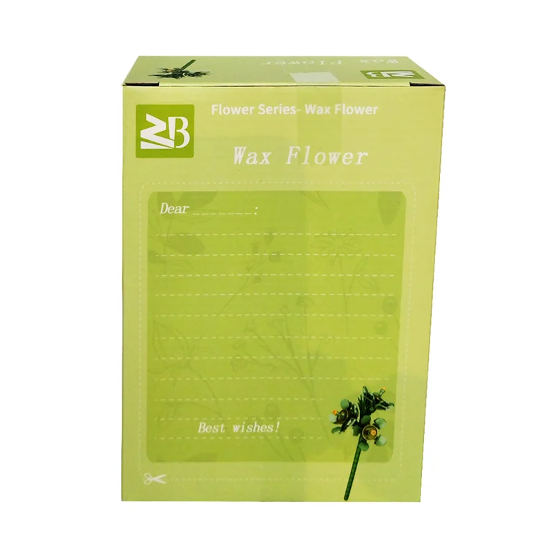نمای پشت از جعبه گل واکس ZB Flower Series Wax Flower