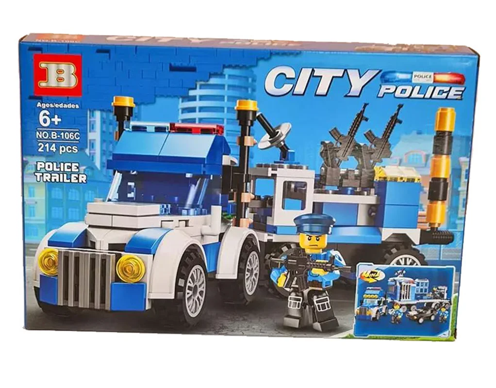 لگو ماشین تریلی پلیس Police Trailer B-106C