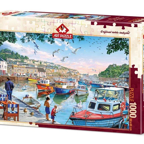 آرت پازل 1000 تکه «ماهیگیران کوچک در بندرگاه» 4231