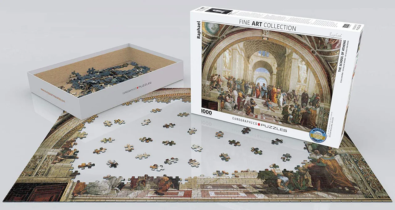 پازل یوروگرافیک 1000 تکه «مدرسه آتن» Eurographics Puzzle School of Athens 1000 pieces 6000-4141