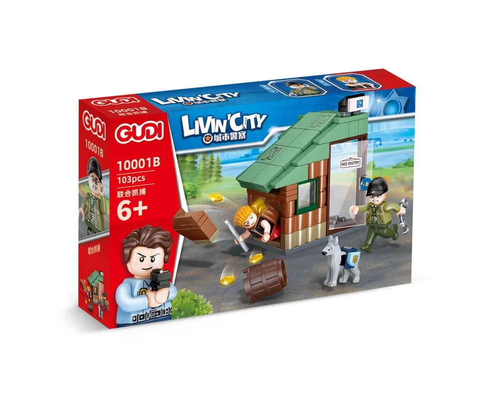 خرید لگو ساختنی زینلکسین گودی «لیوین سیتی، مجموعه دزد و پلیس» لگو  Xinlexin Gudi Lego Livin City 10001A-10001B- 10001C-10001D