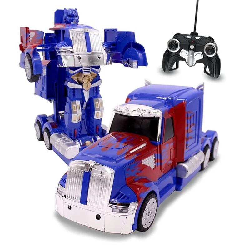 خرید ماشین کنترلی «ربات کامیون آپتیموس پرایم ترانسفورمور، ماشین تغییر شکل دهنده»  MZ Transformers Robot Deformation Remote Control Optimus Prime Car MZ 2335P