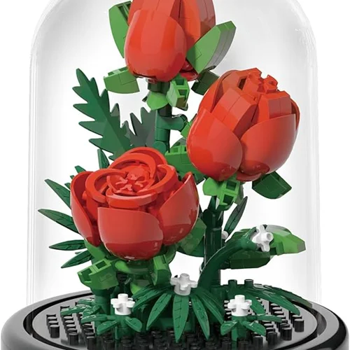 لگو گل رز با محفظه شفاف Rose Flower 7233