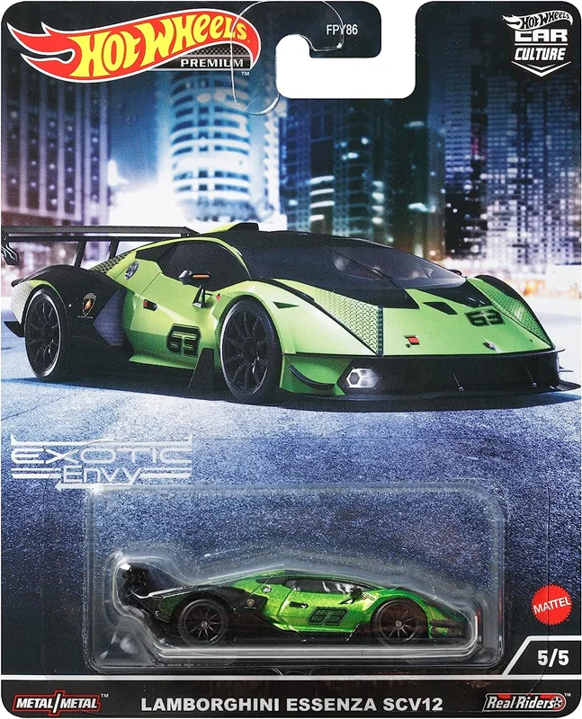 خرید ماشین فلزی ماکت فلزی هات ویلز کار کالچر «لامبورگینی اسنزا SCV12» ماشین فلزی Hot Wheels Car Culture Premium Exotic Envy Lamborghini Essenza SCV12 5/5 HCJ29