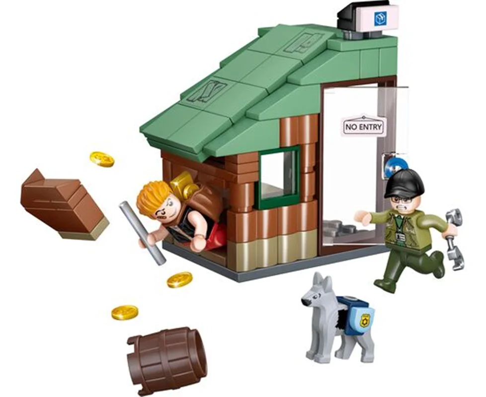 خرید لگو ساختنی زینلکسین گودی «لیوین سیتی، مجموعه دزد و پلیس» لگو  Xinlexin Gudi Lego Livin City 10001A-10001B- 10001C-10001D